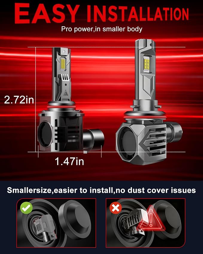 2026 Upgrade Fog Light Bulbs, 65000lm 9005 Bulbs