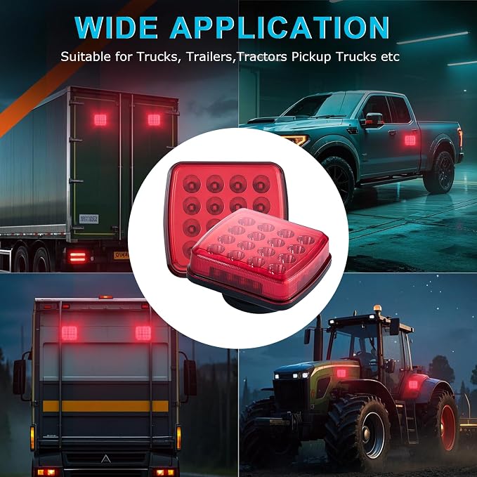 Magnetic Rechargeable LED Road Flares Wireless Emergency Strobe Safety Lights for Truck Vehicle
