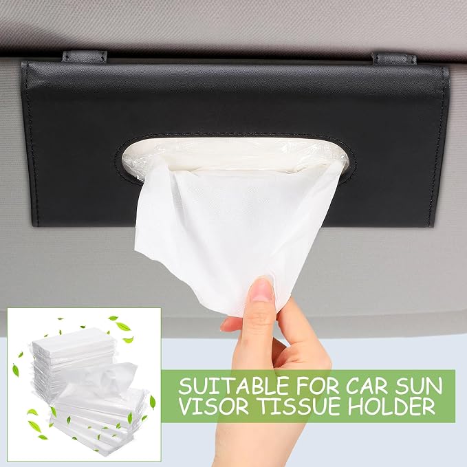 Mudder 8 Pieces Car Tissue Refills, Car Napkin Holder Refill Facial Auto Visor Travel Tissues, 3-ply 30 Sheets/pack, Soft and Smooth