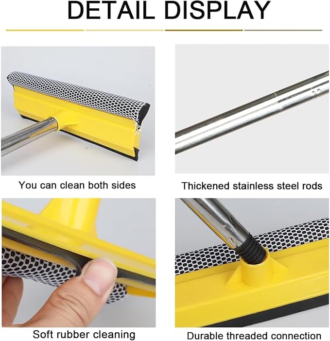Window Cleaning Kit, 56-Inch Squeegee & 10L Collapsible Bucket | Squeegee & 10L Bucket