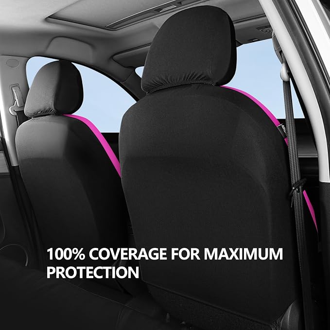 HChengkikz 2 Pack Front Neoprene Car Seat Covers | Waterproof Comfortable Seat Protectors, Airbag Compatible Universal Fit for Sedans, SUVs, Trucks, Vans