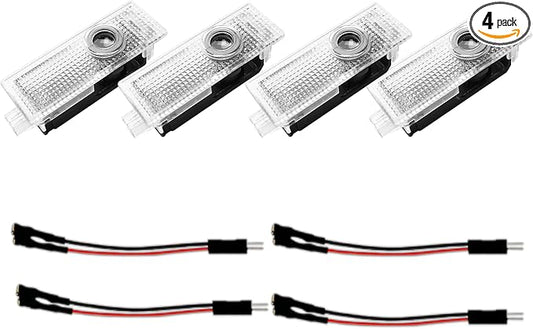 4 Pcs Car Welcome Lights, LED Door Projector Lights, Car Door Light Replacements, Puddle Lights for 1/2/3/4/5/6/7 Replaceable with X1/X2/X3/X4/X5/X6/X7/M/Z/GT