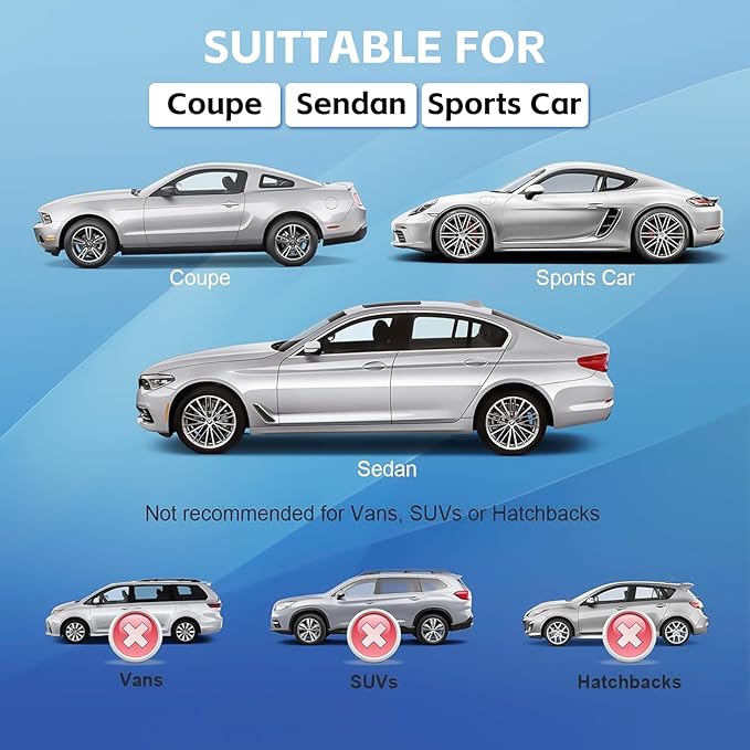 Car Cover Waterproof All Weather for Automobiles, Universal Fit Genesis G90, Ford Crown Victoria/Galaxie, Buick Roadmaster, Chevrolet Caprice etc, Suitable for Sedan Length up to 218 Inch.