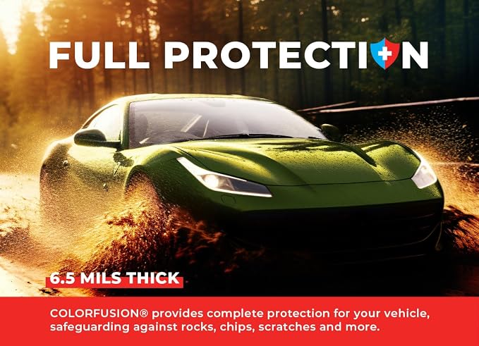ColorFusion PPF by VViViD, Gloss Urban Green Dry Apply PPF Vinyl Car Wrap Roll 1ft x 5ft