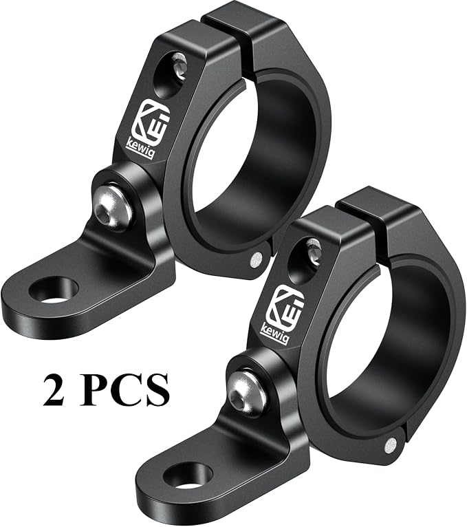 BRCOVAN 2PCS UTV Whip Light Mounts, Off-Road LED Light Bar Mounting Bracket | Solid Aluminum Alloy Materials, 360° Adjustable Whip Flag Mount Fit 1.5''/1.65'' /1.75''/1.85''/2'' Roll Cage Bars