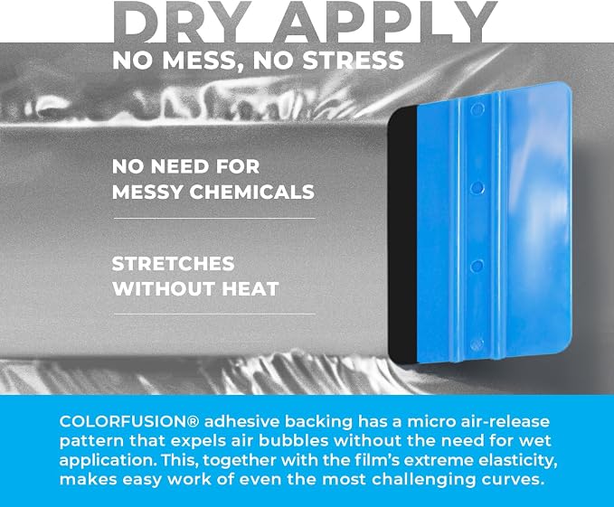 ColorFusion PPF by VViViD, Gloss GT Silver Dry Apply PPF Vinyl Car Wrap Roll 60ft x 5ft