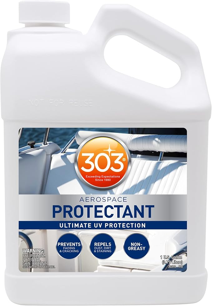 303 Marine Aerospace Protectant for Boat Vinyl, 1 Gallon | Provides UV protection for marine vinyl and surfaces while helping prevent fading, cracking, and staining.