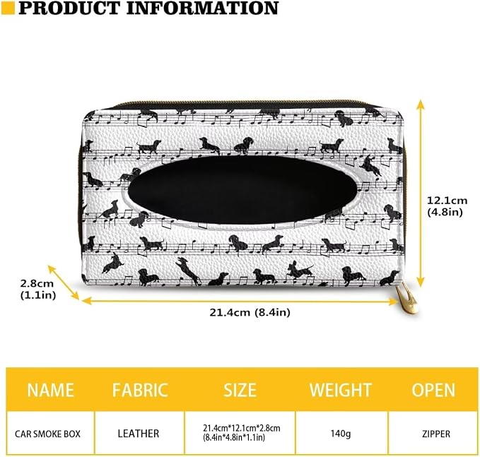 Dachshund Music Automotive Sun Visor Napkin Holder Car Visor Accessories Universal Sun Visor Napkin Holder Car Visor Tissue Holder