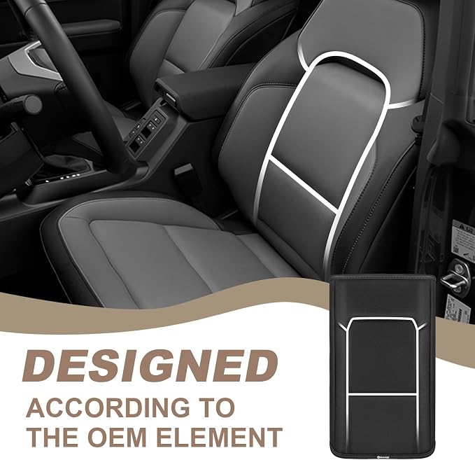 Muslogy Center Console Armrest Cover Fit for Ford Bronco 2021 2022 2023 2024 2025 2026 Accessories, Comfort Armrest Pad Console Lid Cushion Vegan Leather Regular Thick