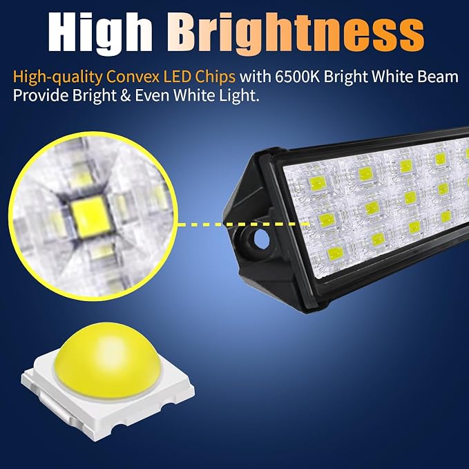 Flush Mount LED Pods, 7 Inch Surface Mount LED Light Pods 40W 4000lm, Thin LED Light Bar for Truck Tractor ATV UTV Boat 12V 24V Reverse Backup Lights Fog Lights Work Lights 2Pcs