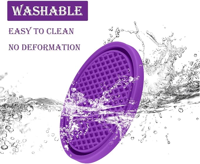 SINGARO Car Cup Coaster, 4PCS Universal Non-Slip Cup Holders Embedded in Ornaments Coaster, Car Interior Accessories, Purple