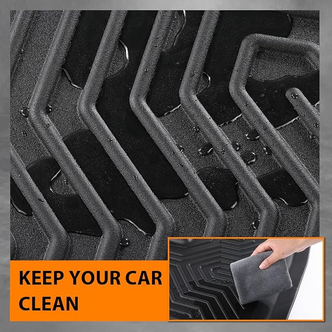 G-PLUS TPE Floor Mats Fit Ford F150 Supercab 2015-2025 | Not Fit Models W/o Factory Carpet,All Weather Protection,Non-Slip,Custom Fit Floor Liners,TPE Full Coverage,1st & 2nd Row