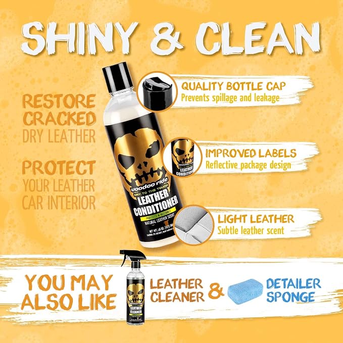 Voodoo Ride ® VR-1010 Leather Conditioner White Light Leather Scent 16oz