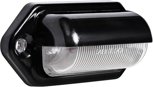TRUE MODS 1pc Trailer LED License Plate Light [DOT FMVSS 108] [SAE L] [Black-Finish] [Surface Mount] [Waterproof] [12V DC] Courtesy Step License Plate Tag Lights for UTV ATV Trailer Truck RV Boat