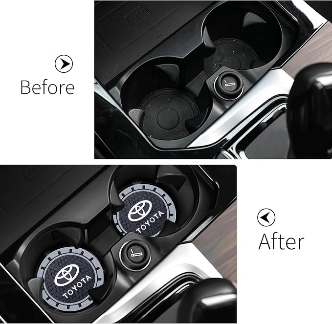 Car Cup Holder Coaster for Toyota Avalon Prius Allion RAV4 Highlander Series Cupholder Coaster Interior Accessories 2.75in 2Pack