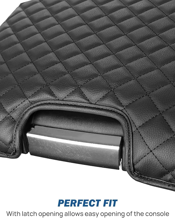 JOYTUTUS Center Console Cover Compatible with 2013-2018 Ram 1500 & 2013-2026 Ram 2500/3500/1500 Classic Model Jump Seat Console, Leather Arm Rest Armrest Cover for Car, Middle Console Cover Lid