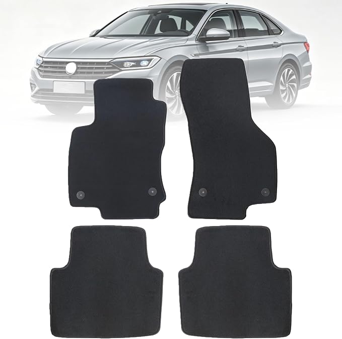 GXARTS Car Waterproof Floor Mats Carpet Full Set Compatible with Volkswagen Jetta 2019 2020 2021 2022 2023 2024 2025 | All-Weather Protect, Non-Slip Backing Automobile Floor Liner