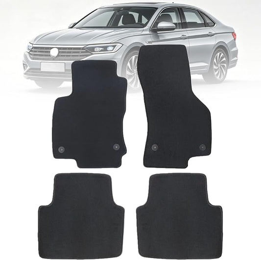 GXARTS Car Waterproof Floor Mats Carpet Full Set Compatible with Volkswagen Jetta 2019 2020 2021 2022 2023 2024 2025 | All-Weather Protect, Non-Slip Backing Automobile Floor Liner