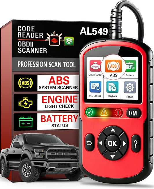 Autel OBD2 Scanner AutoLink AL549, Car Check Engine Code Reader with ABS, Car Battery Tester & Alternator Tester, Plug and Play, Upgrade Ver. of AL519 AL319 AL329 ML519 OBDII CAN Diagnostic Scan Tool
