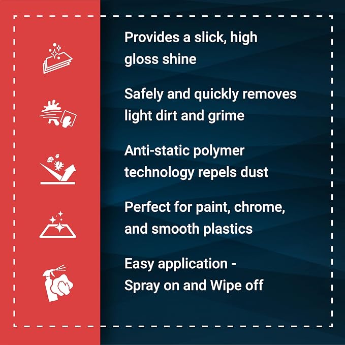 Bling Sauce Speed Sauce, Anti-Static Automotive Quick Detail Spray, 24 oz | Anti-static quick detailer boosts paint, chrome and trim gloss while repelling dust, fingerprints and light dirt