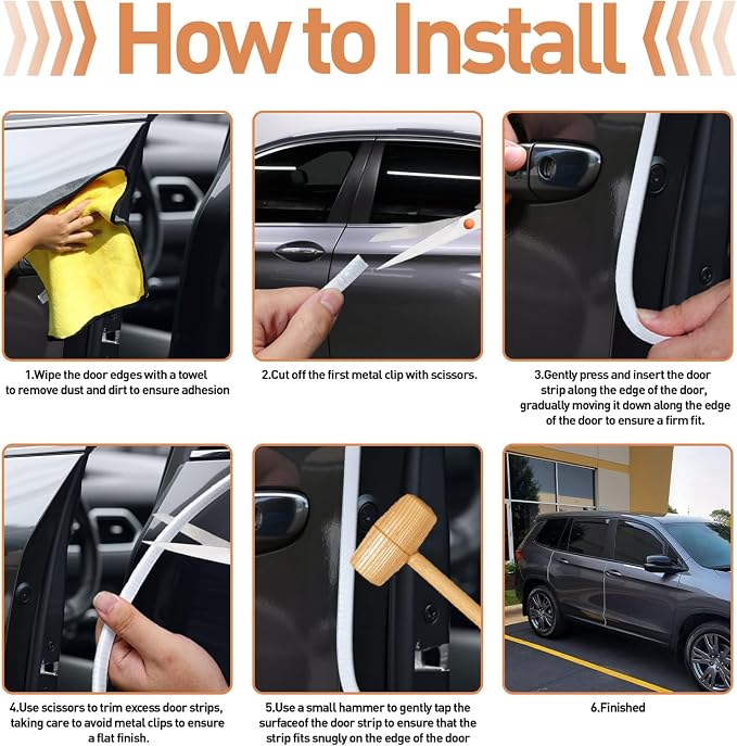 Car Door Edge Guards, 13.1Ft(4m) Car Door Protector Edge Guards Rubber Seal, Doors Trim U Shape Edges Guard for Cars Trucks Suvs (Gray)