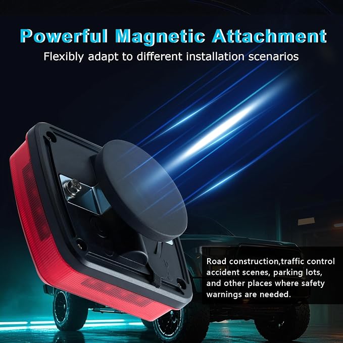 Magnetic Rechargeable LED Road Flares Wireless Emergency Strobe Safety Lights for Truck Vehicle
