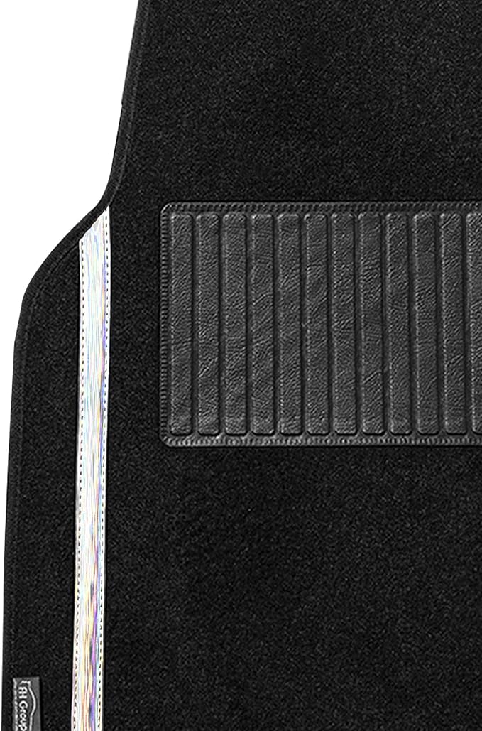 FH Group Universal Fit Car Floor Mats – All-Purpose Carpet Floor Mats & Protectors for Cars, SUVs & Trucks, Durable Automotive Carpet Mats, White & Black