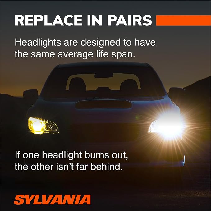 SYLVANIA - 9007 SilverStar - High Performance Halogen Headlight Bulb, High Beam, Low Beam and Fog Replacement Bulb, Brighter Down Road with Whiter Light (Contains 2 Bulbs)