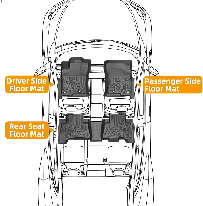 Floor Mats for Toyota 4Runner SR5 | Limited 2010 2011 2012(ONLY 5 Seats) | Floor Mats for Lexus GX460 2010-2013, Front & Rear Row TPE Non-Slip Waterproof Summer Winter, 5th gen 4runner Floor Mat