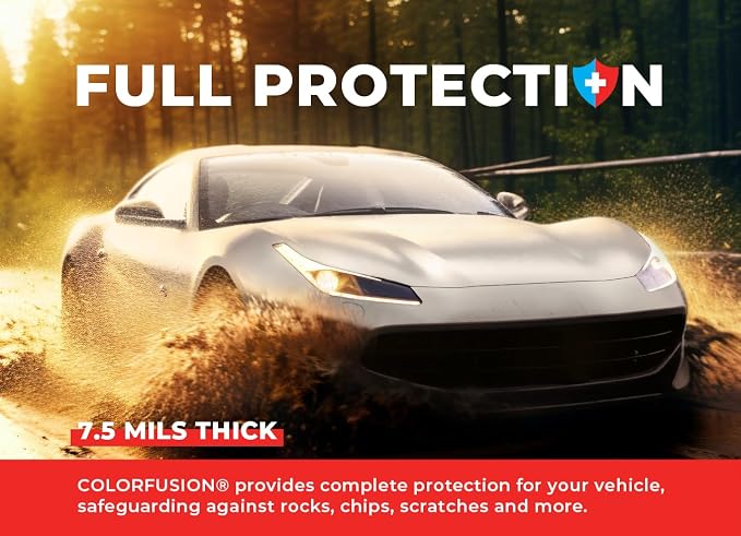 ColorFusion PPF by VViViD, Satin Pearl White Dry Apply PPF Vinyl Car Wrap Roll 1ft x 5ft
