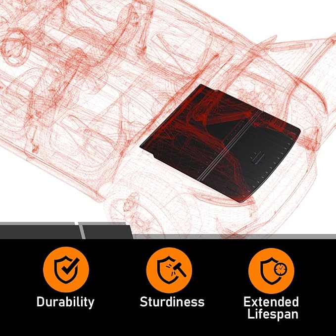 G-PLUS Trunk Mat Compatible with Tesla Cybertruck 2023-2025 | All Weather Protection,Non-Slip,Custom Fit Floor Cargo Liner,TPE Full Coverage,Black