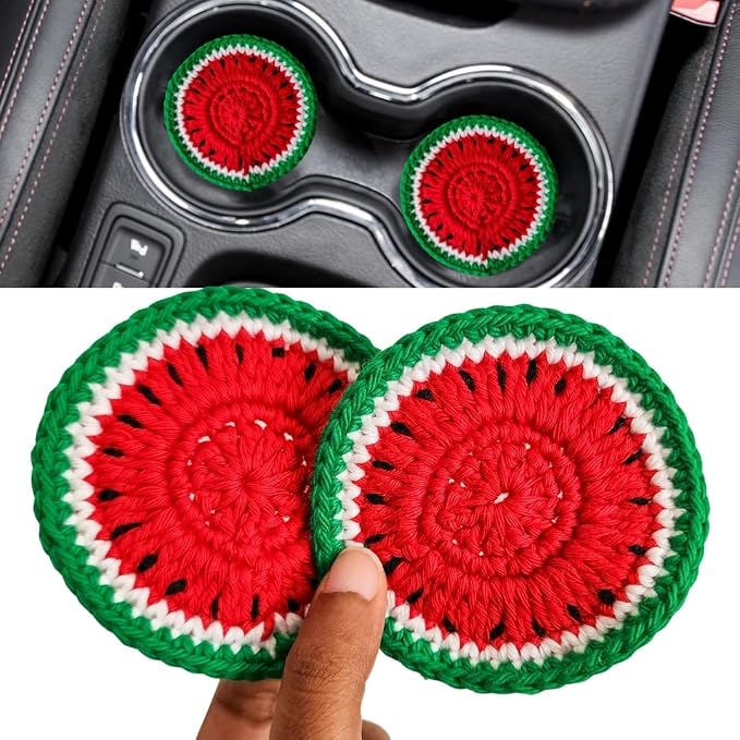 Cotton Crotchet Fruit Car Coaster Set (Summer Slice)