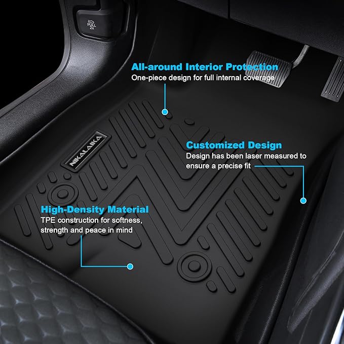 Floor Mats & Cargo Liner for 2024 2025 2026 Buick Envista All Weather Protection TPE Rubber Full Set Automotive Floor Liners & Trunk Mat for 2025 Buick Envista Accessories, Black
