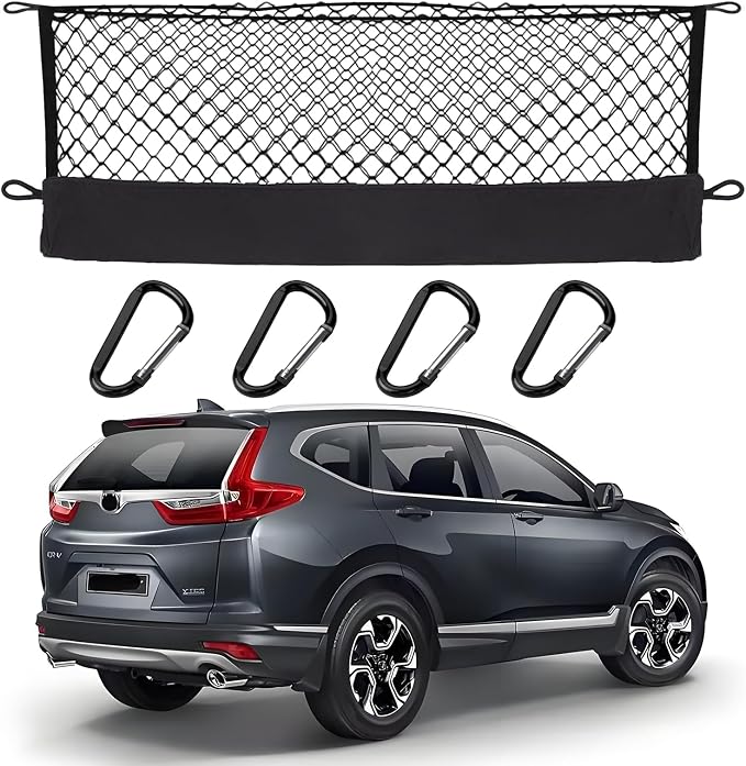 Envelope Style Cargo Net Compatible with Honda 2026-2023 CR-V 2-Row CRV 2026 2025 2024 2023, Only for 5 Seat Trunk Car Rear Tailgate Touring Netting