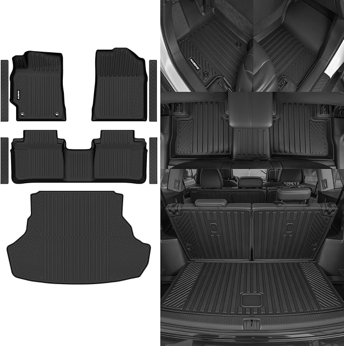 Naibeve Floor Mats for 2012-2017 Toyota Camry | All Weather Custom Fit Floor Mats, Cargo Mat, Door Sill Guards Interior Protector accessories