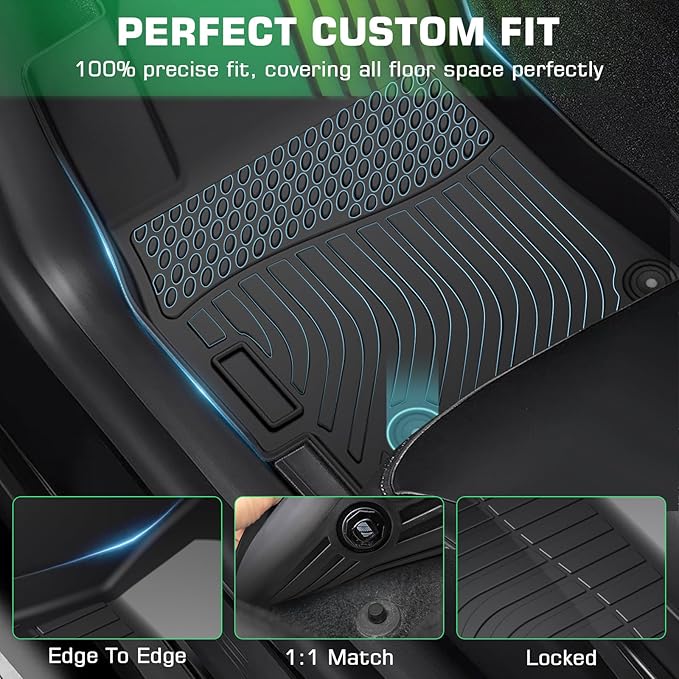 Floor Mats & Cargo Liner for Lexus RX RX350 RX450h 2016-2022 (Not for RXL) | Custom Fit All-Weather Car Liners for Lexus, High Edges Anti-Slip TPE Mats, Front & 2nd Row & Trunk Mat