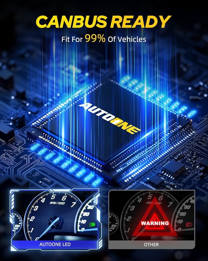 AUTOONE 2025 D1S LED Bulb, 34000 Lumens 10 Times Brighter, 6000K Diamond White D1S Bulb, 120W 66144 66140 85140 85415 Xenon Factory Replacement Bulbs, UV Resistant, Easy installation,