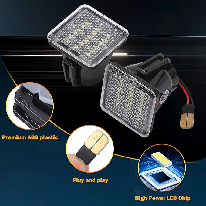 KanSmart LED License Plate Light for Toyota Tacoma 2016-2023 Tundra 6000K | 6000K LED, IP65 waterproof, for 3rd gen Tacoma rear tag lamp assembly, for 2014-2021 Tundra, durable ABS, easy plug & play