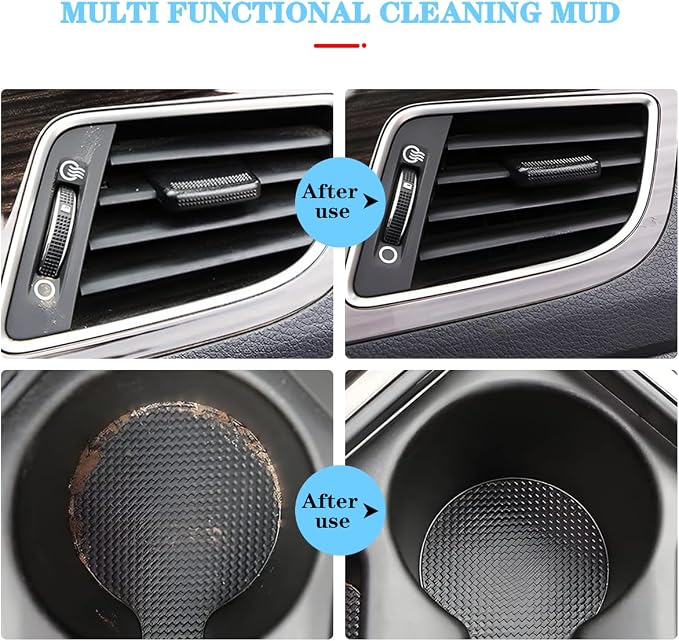 Cleaning Gel for Car, Universal Vehicle Interior Detailing Cleaning Putty Gel, Detail Cleaner Tools for Keyboard Vent PC Laptop Camera, Automotive Duster Remover Cleaner Accessories (Purple)