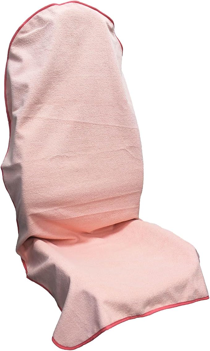 Waterproof Car Seat Cover for Front Seats, Protector for Cars SUVs Trucks, Sweat Towel Seat Covers Bucket for Gym,Workout,Beach,Hiking,Running Swimming(Pink, 1PC)