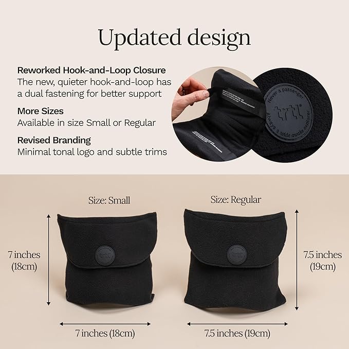 Trtl Travel Pillow Original 2.0 – Scientifically Proven Super Soft Travel Pillow with Premium Head & Neck Support – for Airplane Travel – Machine Washable – Lightweight & Compact – Jet Black