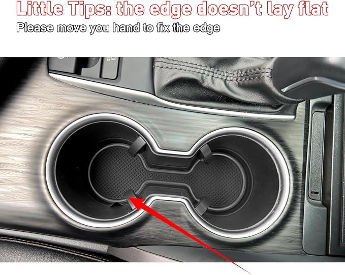 Cup Holder Coaster for Kia Telluride Accessories 2020-2022 2023 2024 2025 | 3D Silicone Cup Holder Insert Mat, Non-slip Center Console Pad, Car Interior Accessories Decoration, Gray Trim, 6pcs Kit
