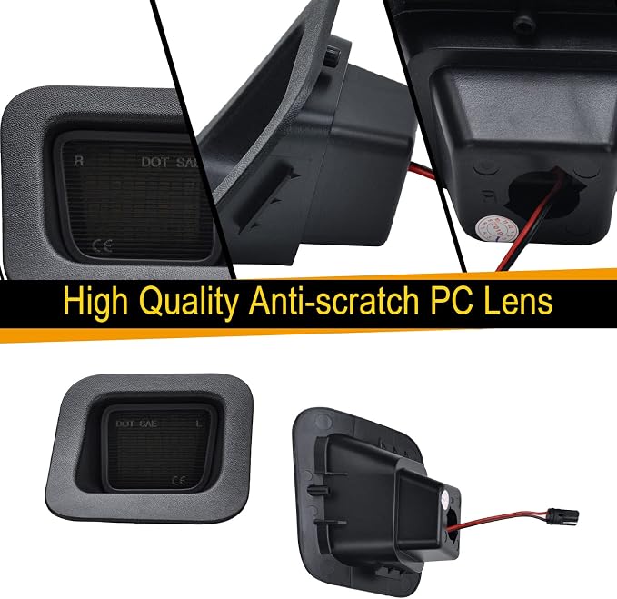 R&F Auto License Plate Lights for 2003-2018 Ram 1500 2500 3500 6000K | For 19-20 Ram 1500 Classic LED Tag Lamp Powered by 40pcs Chips Smoked Error Free Xenon Pure White|DOT|SAE|OEM Fit