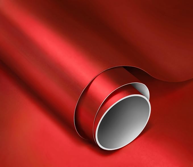 ColorFusion PPF by VViViD, Satin Stealth Chrome Red Dry Apply PPF Vinyl Car Wrap Roll 1.3ft x 5ft