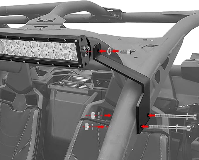DaSen 42" Roof Light Bar Brackets Fit Can-am Maverick X3 MAX 2017-2025 | Windshield Light Bar Mounts
