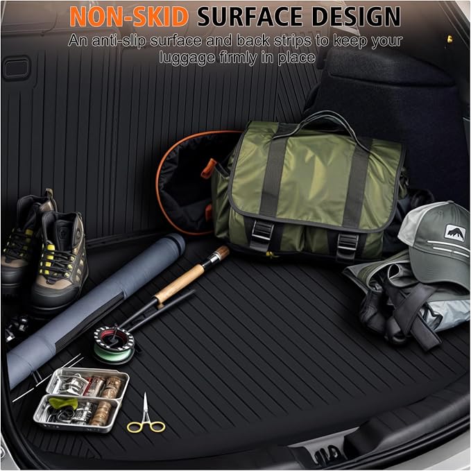 All Weather Floor Mats Cargo Liner with Backrest Mat for Chrysler Pacifica 2017-2025 Gas 7 Seater Touring (Non Hybrid & Non Pinnacle)/2020-2025 Chrysler Voyager for Pacifica Accessories