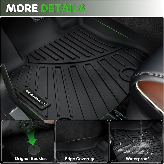 Floor Mats for 2026 2025 Nissan Kicks SV/SR Upgrade Trunk Mat All Weather TPE Floor Liners Fit for 2026 2025 Kicks 1st & 2nd Row and Cargo Liner Anti-Slip Full Set Car Mats (Not for S)