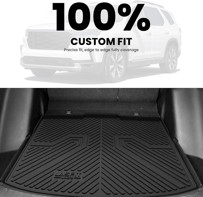 LASFIT Cargo Mat for Honda CR-V 2023-2026 Gasoline (Not for Hybrid), All Weather Custom Fit Waterproof Anti-Slip Odorless TPE Trunk Mat Trunk Liner Cargo Liner (Lower Position)
