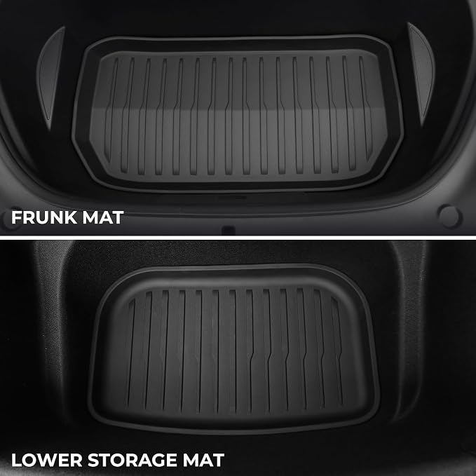 Floor Mats for 2024-2021 Tesla Model Y, Full Coverage All Weather Floor Mat Cargo Liner Trunk Mat Frunk Backrest Mats Accessories (Not fit 7Seat & Juniper)