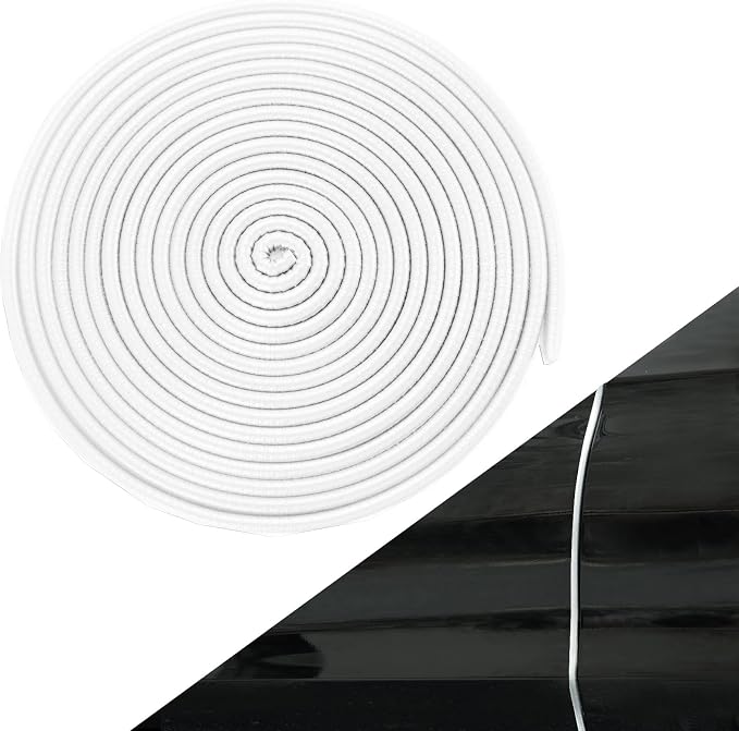 Car Door Edge Protector,Rubber Car Door Protectors No Glue Car Accessories Rubber U Shape Car Trim Door Protectors Seal for Sedan, Trucks, SUV, ATV, Boats(White,32.8FT)
